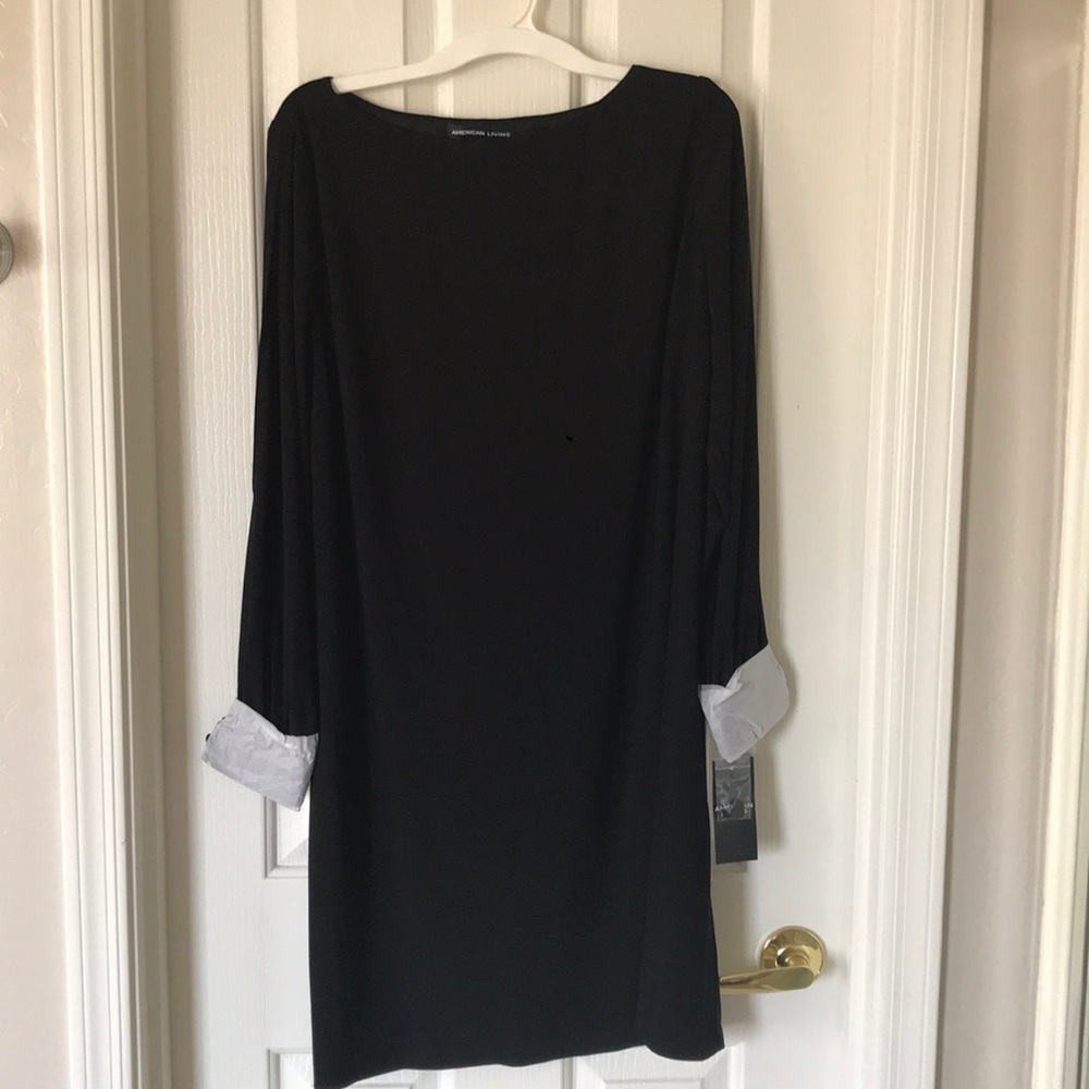 Black shift dress